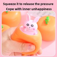 Jouet anti-stress en plastique en forme de carotte, radis ou lapin, à presser, gadget de décompression unisexe pour plus de 14 ans