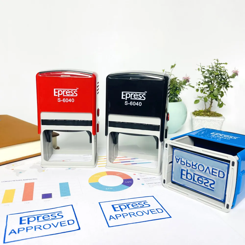 Custom Express Self-inking Stamper Personal Automatic Paid Self Inking Maker Numbering Rubber Stamp