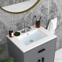 Salle de bain de taille différente goutte à goutte mince rectangulaire bien fait Forever évier en céramique avec un ou trois trous de robinet