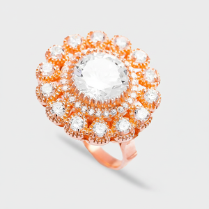 Bague en forme de fleur en Zircon pour femmes, bijou turc, vente en gros, en argent 925, tendance, nouvelle collection - Product Image 2