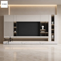Kustomisasi Seluruh Rumah: Desain Kabinet TV Ruang Tamu Modern High-end - Desain Lantai Kayu Solid Ramah Lingkungan dengan Solusi Penyimpanan