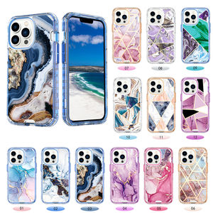 Fundas de Mármol para iPhone 16 Pro Max 15 Plus 14 13 12 Mini 11 XR 7 Plus, 3 en 1, Resistentes a Impactos, Protección Reforzada - Product Image 2