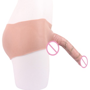 FAAK Skin Color Hollow <b>Dildo</b> Pants Penis Extender Couples Sex Toys for Vagina Anal Sex Pleasure and Delay Ejaculation - Product Image 3