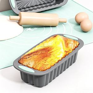 Petite <span class=keywords><strong>Moule</strong></span> à Gâteau en Silicone Antiadhésive Écologique Résistante à la Chaleur, Facile à Utiliser, <span class=keywords><strong>Moule</strong></span> à Pain Rainuré, Style Populaire - Product Image 3