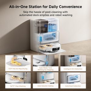 For MOVA P50 PRO ULTRA Robot Vacuum and Mop 19,000Pa Suction with Anti-Tangle Brush Auto <b>Empty</b> and Refill - Product Image 5