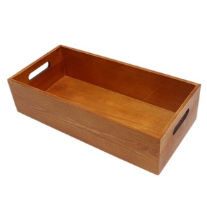 Caja de almacenamiento de escritorio de madera maciza, 2 compartimentos, parte superior abierta para organizar herramientas y artículos diversos - Product Image 4