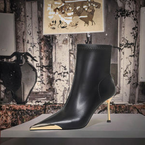 Botas de Verano para Mujer BIGTREEBE 319-A11, Ligeras y de Lujo, Resistentes, Sin Cordones, Tacones Súper Altos, Punta de Hierro Puntiaguda, Decoración Metálica - Product Image 3