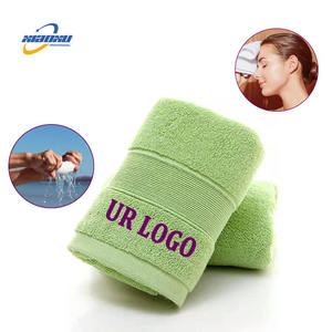 Peluquería Gimnasio Hotel Belleza Verde Bordado Baño Logotipo personalizado Algodón Salón Spa Toalla - Product Image 2