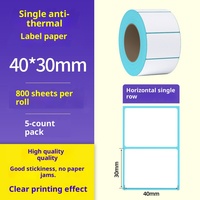 Penjualan Langsung Pabrik Lvyin BQZ001 Kertas Label Barcode Perekat Termal Tahan Tiga Kondisi 40x30mm Kertas Tahan Air dan Minyak