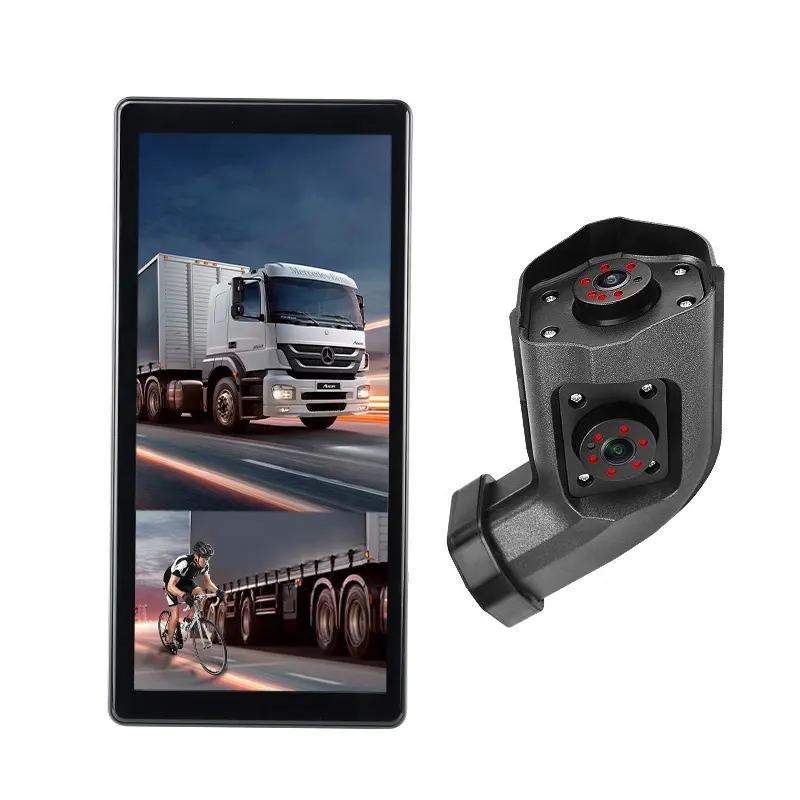 GreenYi 5.000 Alarm Radar rekaman Video DVR mobil kamera tampilan samping AHD 2 saluran dengan bus truk 10.36 inci Monitor cermin belakang