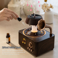 Nouveau diffuseur d'aromathérapie ultrasonique rétro en forme de goutte de pluie, pour la maison et le bureau, avec lumières nocturnes colorées et humidificateur par pulvérisation