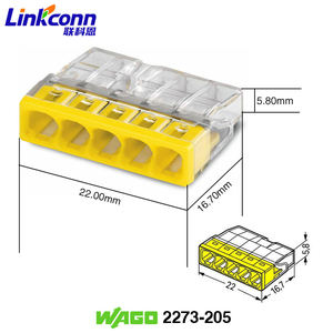 Bornes de raccordement sur rail DIN WAGO 2773-402/403/404/405/406/408, 4 à 8 pôles, 32A, connecteurs à pince à ressort - Product Image 3