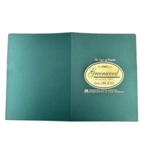 Dossiers de présentation personnalisés en feuille d'or, vente en gros, dossiers de poche professionnels pour entreprises