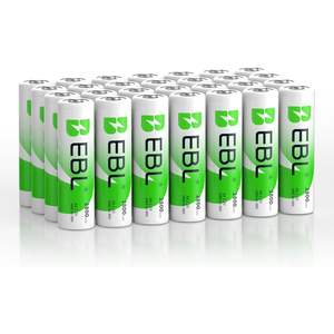 Paquete de 28 Pilas Recargables AA EBL de Alta Capacidad, 1.2V Ni-MH, Larga Duración, 600mAh, 1800mAh, 1000mAh - Product Image 1
