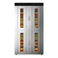 Commerciële industriële elektrische roestvrijstalen fruit- en voedseldroger met 6,32/48/80/96 trays, geschikt voor thuisgebruik, groente- en vleesdroger, 6400W, nieuw