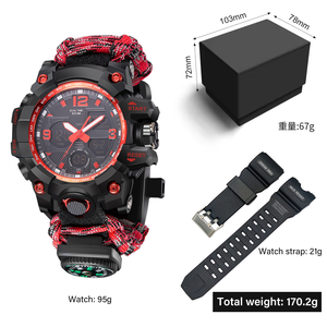 DFS10 al aire libre alto amarillo rojo azul 30ATM relojes tácticos a prueba de agua resistente duradero rescate hombres muñequeras - Product Image 5