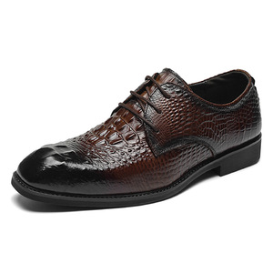 Zapatos de Vestir Formales para Hombre, de Cuero Genuino de Primera Capa, con Punta en Pico, Estilo Británico, Color Marrón Otoñal - Product Image 5