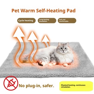 En perro enchufe de invierno almohadilla de calefacción perrera nido inalámbrico autocalentamiento moderno sólido ecológico 100% algodón manta eléctrica para mascotas - Product Image 5