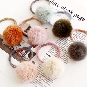 Touw Pluizige Tie Haaraccessoires Harige Chouchou Leuke Elastische Haarbanden Meisjes Kunstmatige Faux Fur Rubber Elastische Ring