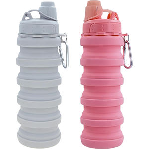 Botellas de agua plegables con función ecológica, coctelera sin BPA, tipo vaso, botella de agua de silicona plegable de 510ml - Product Image 1
