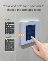 Interruptor de Luz Inteligente Táctil LCD de 1/2/3/4 Botones para Automatización del Hogar Inteligente Tuya, Compatible con Tuya Smart Life y Apple Homekit