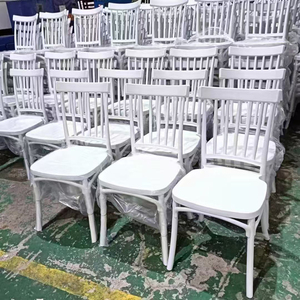 Silla moderna apilable de plástico PP blanco y dorado para bodas, granja, comedor y uso en hoteles, muebles comerciales - Product Image 3