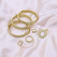 Ensemble de bijoux en laiton texturé motif filigrane tendance fleur évidée en plaqué or pour femmes vintage