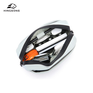 Kingsons Toiletry Bag Rectangle Solid Color Large Capacity Travel <b>Makeup</b> <b>Storage</b> Bag <b>For</b> Everyday Use - Product Image 4