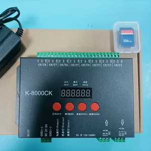 8 Port Pengontrol LED Keluaran K8000CK SD Pemrograman Mandiri Mode Perubahan Pengontrol LED