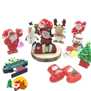 Promotion 32GB USB Flash Drive Cute Christmas Santa Model Memory Stick New Year Gifts for Students and Children