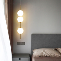 Lampe nordique Simple à suspension pour chambre à coucher, lustre à raisin, boule en verre, lampe suspendue pour salon, maison, lumière LED, éclairage de salle à manger