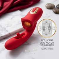2-in-1 Luftdruck-Saug- und Vibrationsmassagegerät, USB-Aufladbares Wasserdichtes Persönliches Wellness-Gerät, Dualmotor-Körpermassage