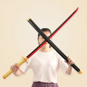 Anime orijinal Cosplay şeytan Slayer oyuncaklar Katana 104CM kılıç oyuncak yaratıcılık beyaz siyah