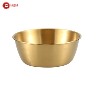 <span class=keywords><strong>Bol</strong></span> à vin de riz de style coréen en acier inoxydable 304 <span class=keywords><strong>Bol</strong></span> à collation de restaurant Facile à nettoyer <span class=keywords><strong>Bol</strong></span> de restaurant thaïlandais argenté/doré - Product Image 5