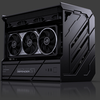Boîtier de cube de ventilateur RVB tour moyenne en verre triple face en alliage d'aluminium armoire de jeu PC MicroATX facteur de forme en stock