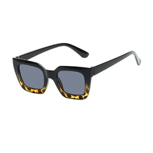 Neue Designer Vintage Rechteck Herren quadratische Schildkröte Sonnenbrille Frauen benutzer definierte Logo klobige dicke Rahmen Sonnenbrille