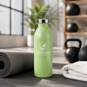 Botella de Agua Deportiva de Acero Inoxidable de Doble Pared con Asa Metálica, Personalizada, para Gimnasio, Leche o Bebidas - Product Image 2