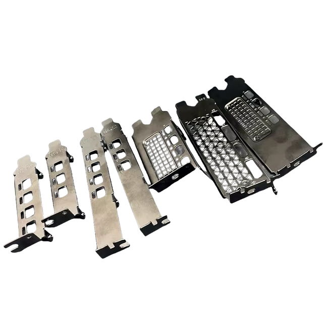 Custom Precision Metal Stamping Electronic Components PCI PCI-E PCIE Slot Panel Bracket Cover With Holes
