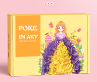 Planche à dessin 3D faite à la main Kit d'artisanat en papier unisexe Puzzle éducatif peinture de crevaison Poke Art bricolage jouets pour enfants
