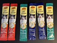 Service OEM Usine Chinoise Vente en Gros Bâtonnets de Sauce Mâchable pour Chat 15g Poulet Citrouille Thon Friandises pour Chat Nourriture Humide pour Animaux de Compagnie Vente en Gros
