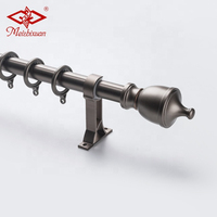 Supports de tuyau de tringle à rideau en aluminium de salon en métal IKSUN pour fenêtres