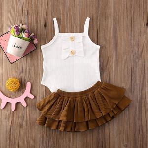 Conjuntos de Ropa para Bebés, Camisetas de Manga Corta y Faldas, Conjuntos de Ropa de Verano para Niñas, Tejidos con Estampado de Leopardo, Casuales - Product Image 2