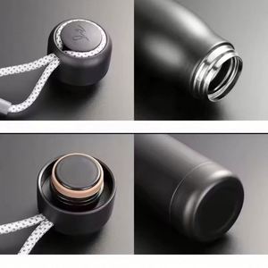 Bouteille isotherme sport en acier inoxydable double paroi grande capacité, nouveau design portable avec cordon, cadeau idéal pour homme - Product Image 5