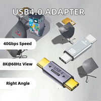 Adaptateur USB4.0 USB Type C vers USB C Adaptateur PD100W Charge rapide Transfert de données 40 Gbps Prise en charge du transfert vidéo 8K120Hz