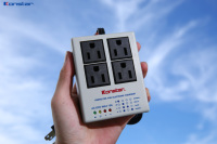 Dispositif de protection de tension monophasé CA OEM en gros Konstar KAB-15A-EB, protection pour réfrigérateur, multiprise avec temporisation de 1 à 3 minutes, câble de 1 m