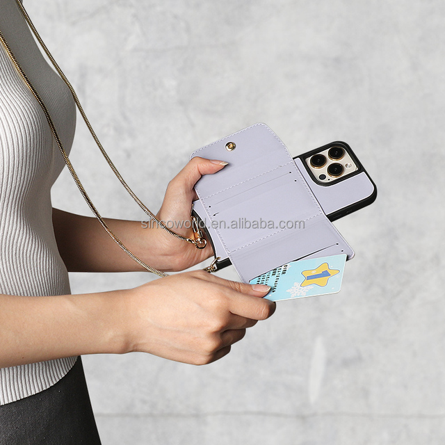 Luxury Women's Renewable Leather Crossbody Wallet Phone Case with Custom Strap and Lanyard Handcrafted Luxury Accessory