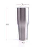 Tasse à café de voyage incurvée, double paroi, isolée en acier inoxydable, 20oz 30oz 40oz, 10 pièces
