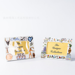 Cadre photo hawaïen rectangulaire en résine, impression numérique, décoration de bureau, souvenir de voyage - Product Image 2