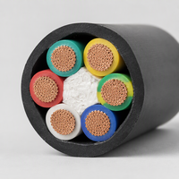 Câble flexible multiconducteur à conducteurs en cuivre toronnés, âmes codées par couleur, gaine noire, pour câblage de tableau de commande