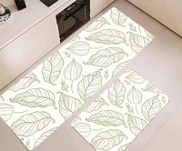 Tapis de cuisine anti-fatigue floral, antidérapant, imperméable, résistant aux taches, facile à nettoyer, en PVC, pour évier de cuisine, bureau, buanderie